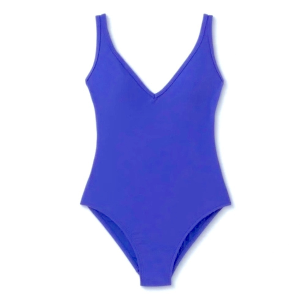 NWT [Kona Sol] One-Piece V-Neck Scoop Back Royal Blue Swimsuit Women’s Sz XS-20W - Picture 7 of 15
